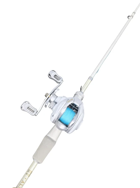 Sleek White Combo — Carbon Telescopic Rod + ET200 Baitcasting Reel